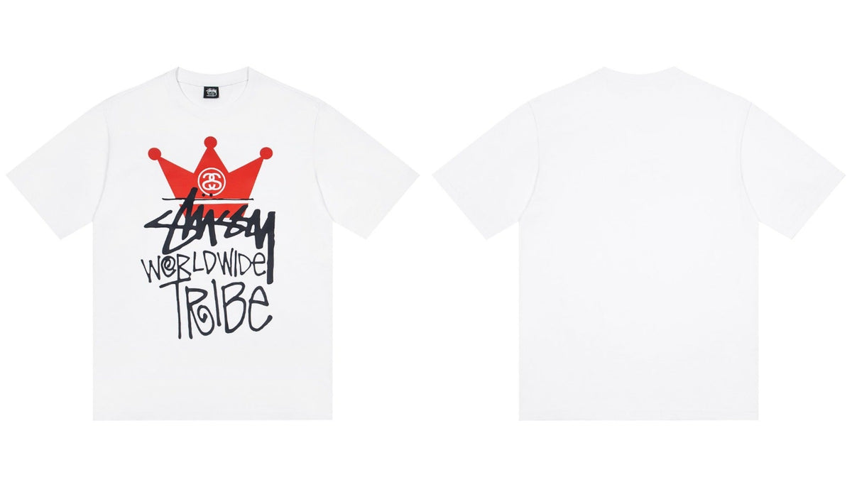 STUSSY Worldwide Tribe Crown T-Shirt