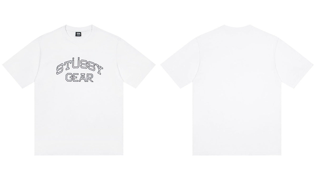 STUSSY Gear Graphic T-Shirt – White