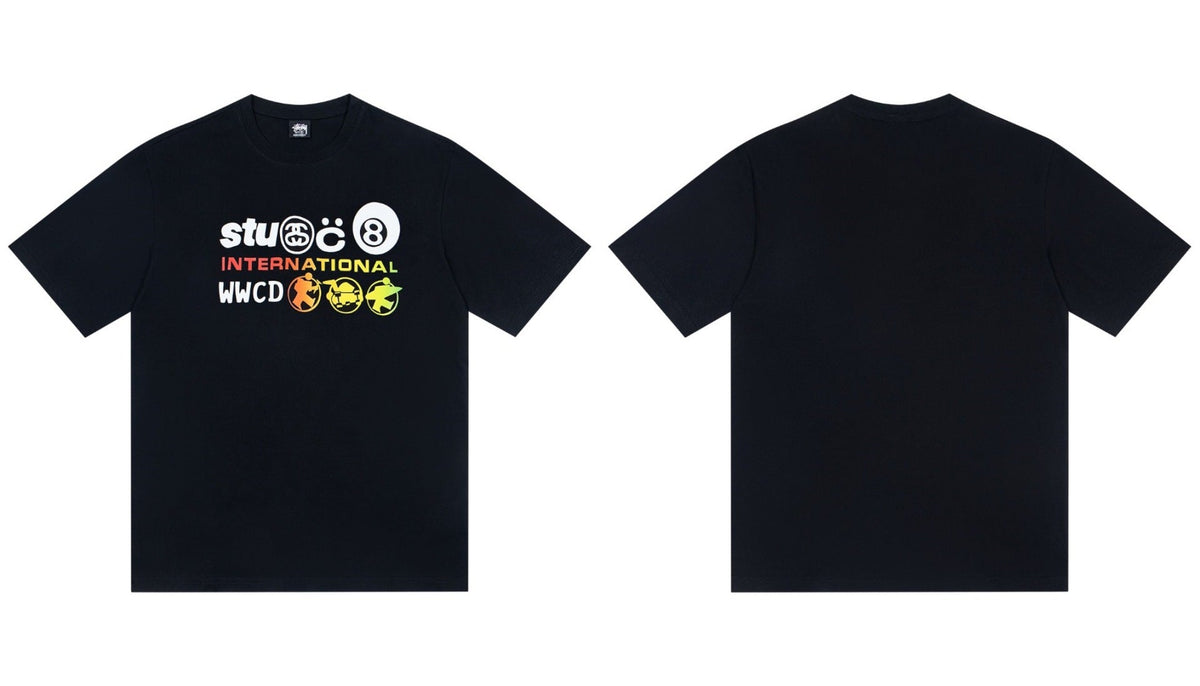 STUSSY International Graphic T-Shirt – Black