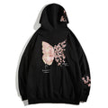 Cherry Blossom Butterfly Embroidered Hoodie