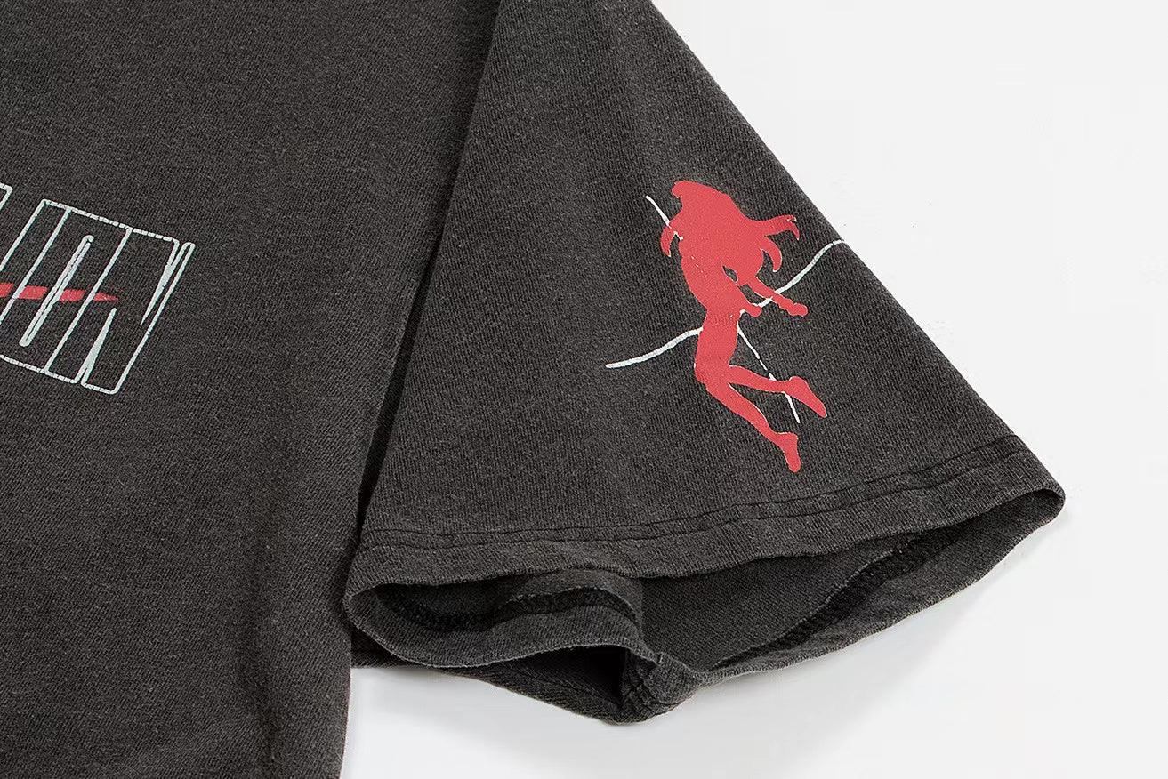 Vintage Washed "Asuka Sehnsucht" Oversized Tee