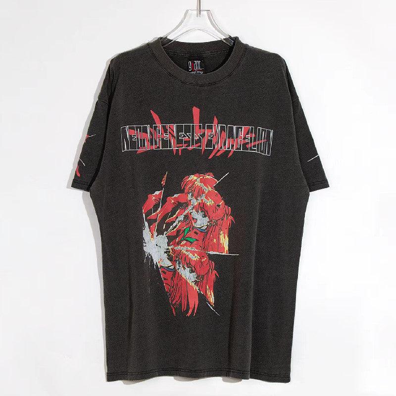 Vintage Washed "Asuka Sehnsucht" Oversized Tee