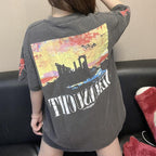 Vintage Washed "Asuka Sehnsucht" Oversized Tee