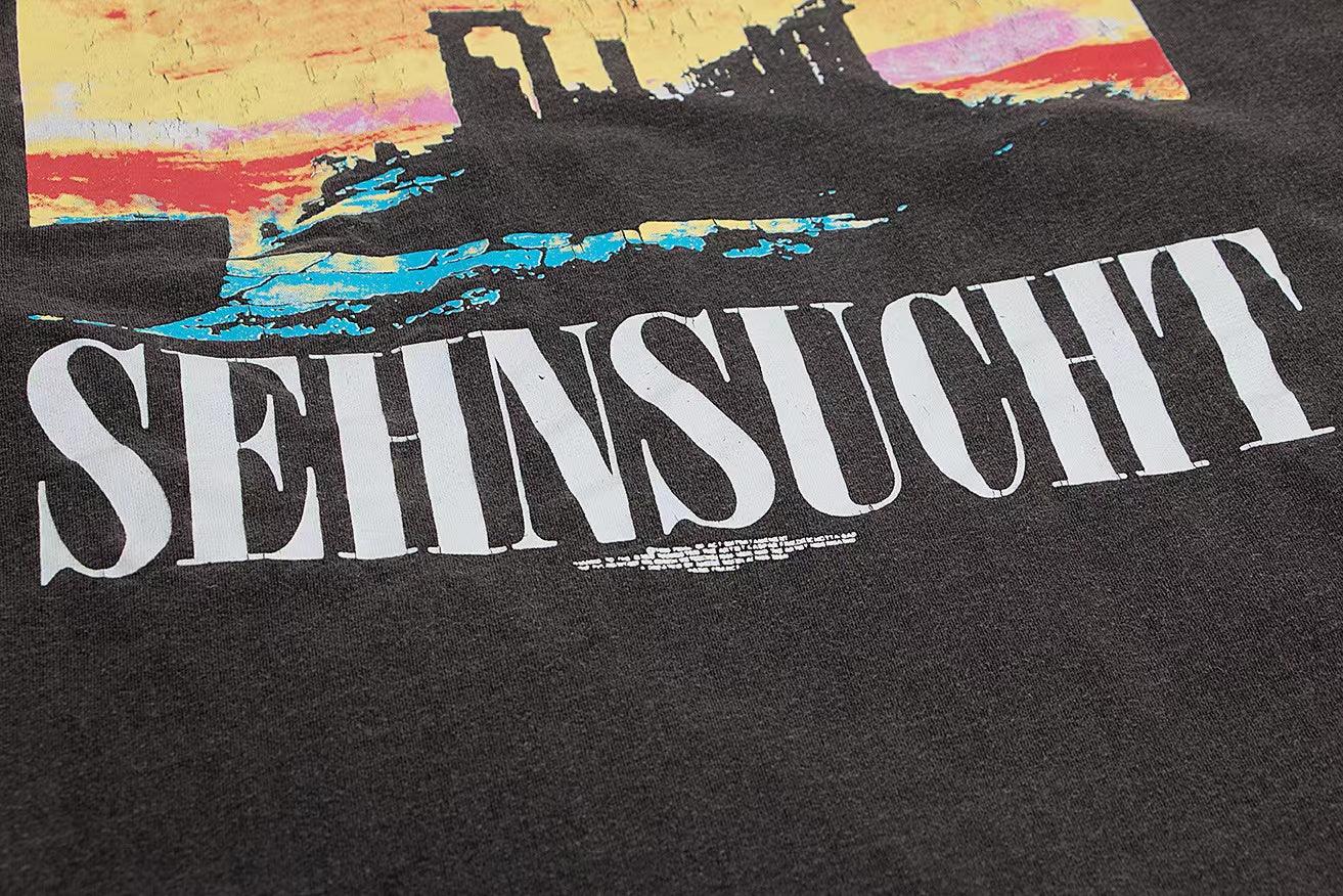 Vintage Washed "Asuka Sehnsucht" Oversized Tee