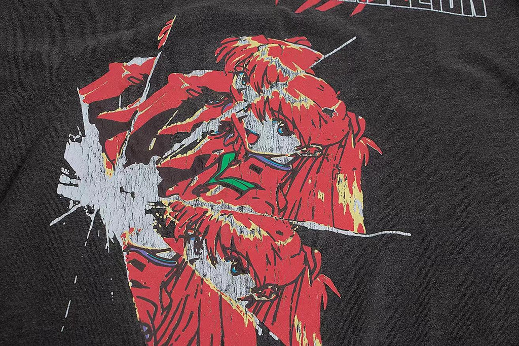 Vintage Washed "Asuka Sehnsucht" Oversized Tee