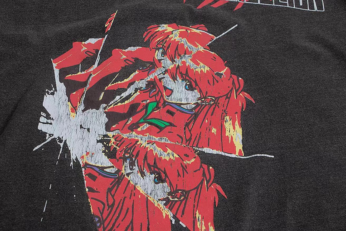 Vintage Washed "Asuka Sehnsucht" Oversized Tee