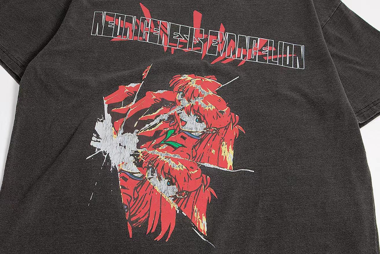 Vintage Washed "Asuka Sehnsucht" Oversized Tee
