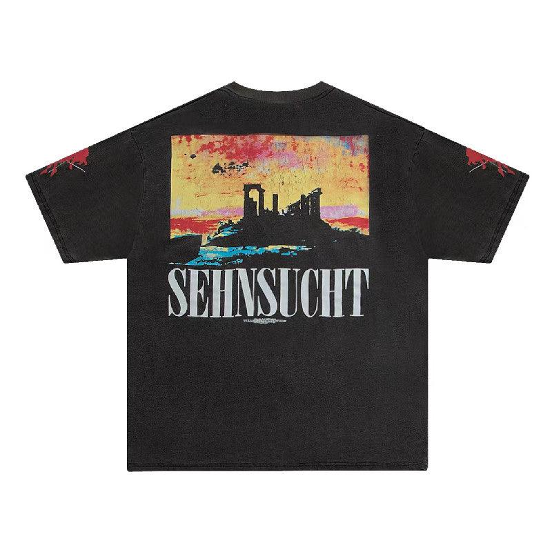 Vintage Washed "Asuka Sehnsucht" Oversized Tee