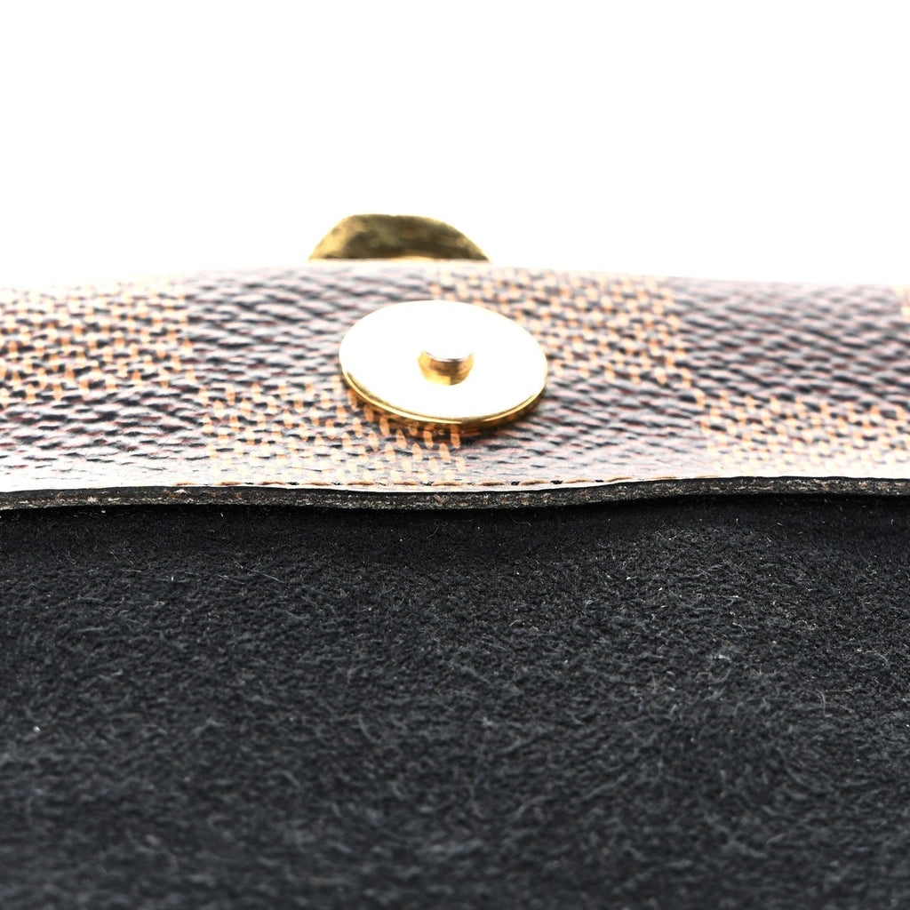 Damier Ebene Vavin Chain Wallet Black