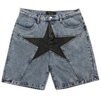 Star Denim Hip Hop Shorts