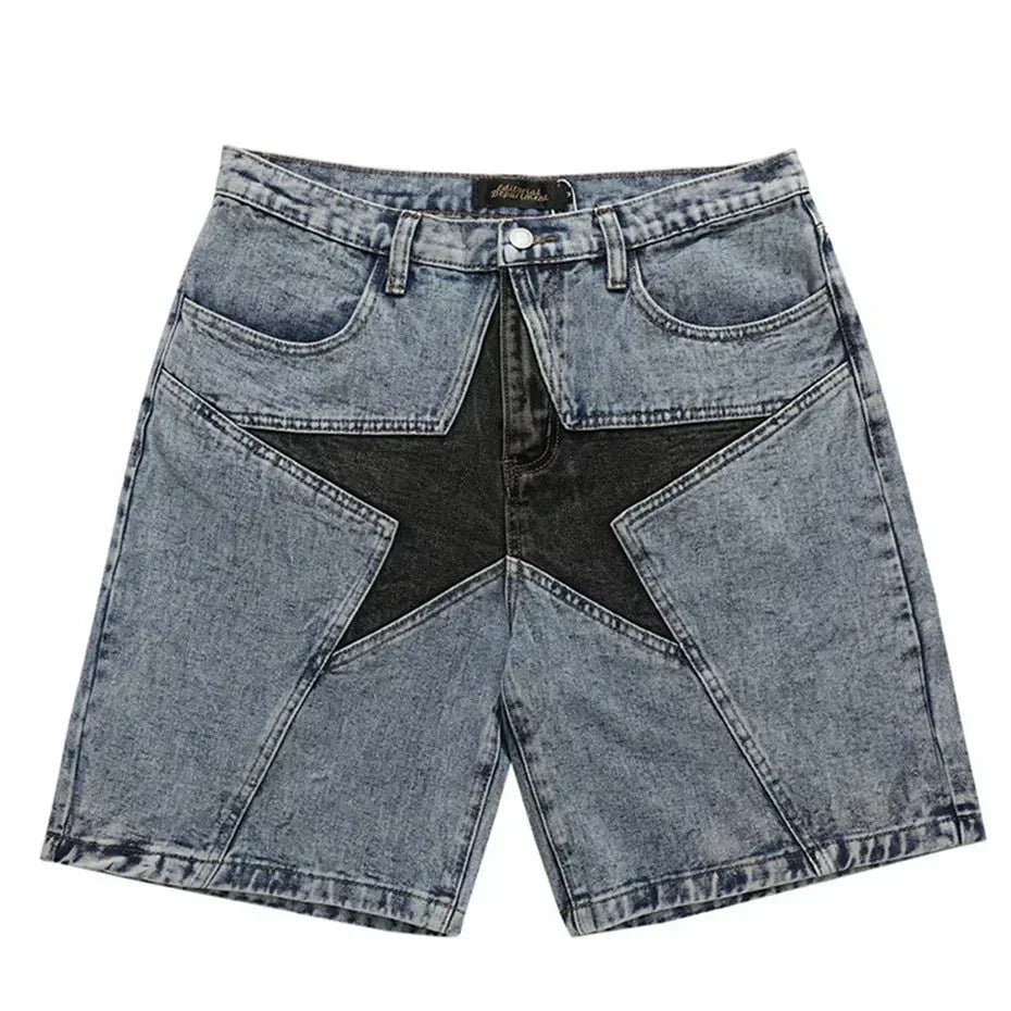 Star Denim Hip Hop Shorts