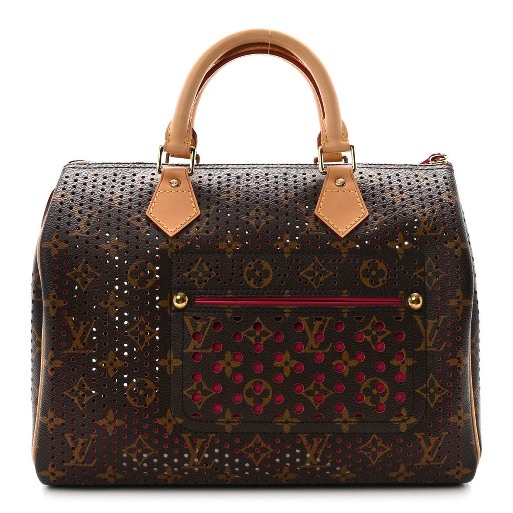 Monogram Perforated Speedy 30 Fuchsia