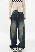 Baggy Dark Wash High Waist Jeans
