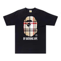BAPE A Bathing Ape Check by Bathing Tee Black/Beige