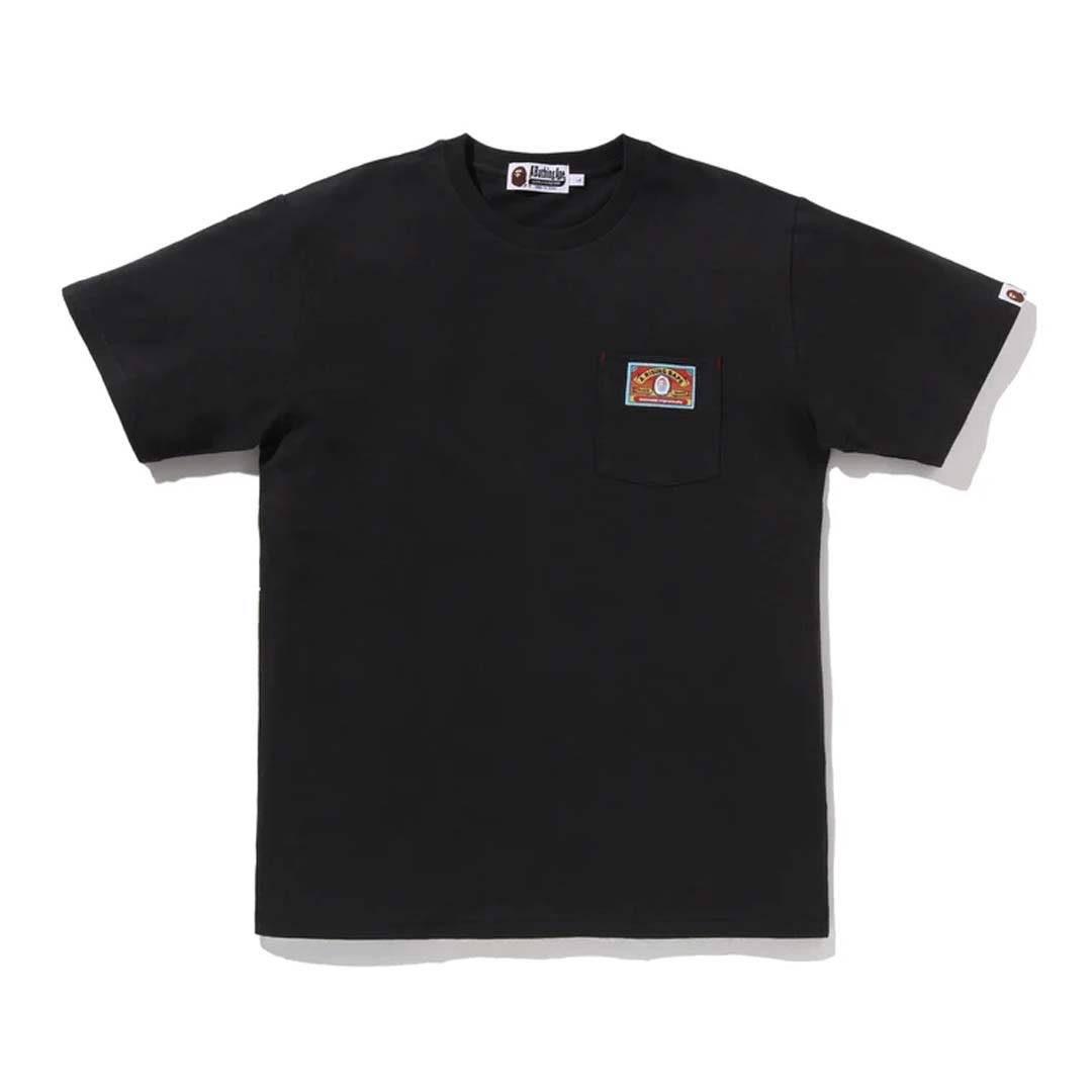 BAPE A Rising Ape Pocket Tee Black