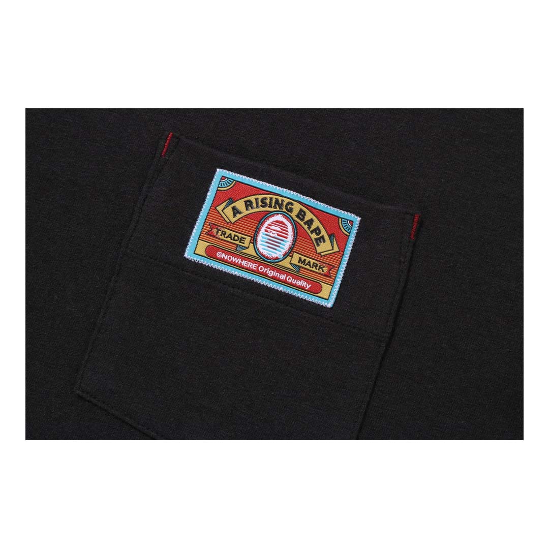 BAPE A Rising Ape Pocket Tee Black