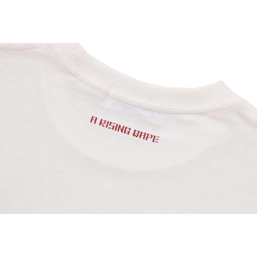 BAPE A Rising Ape Pocket Tee White