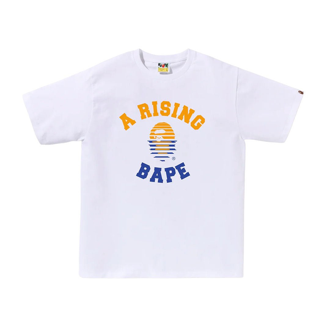 BAPE A Rising Ape College White Tee