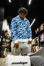 BAPE ABC Camo Shark Full Zip Hoodie 'Blue'