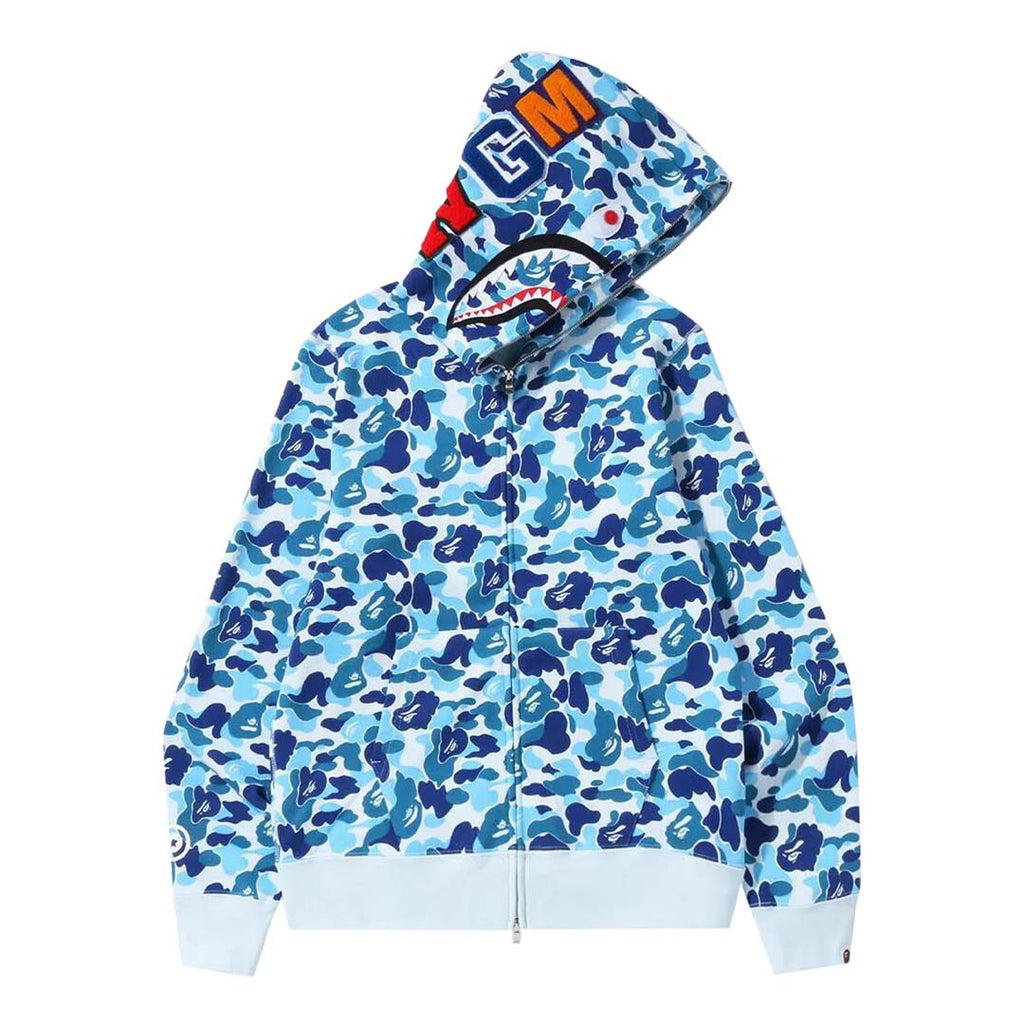 BAPE ABC Camo Shark Full Zip Hoodie 'Blue'