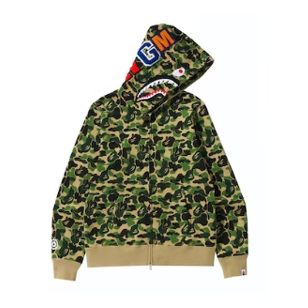 BAPE ABC Camo Shark Full Zip Hoodie Green