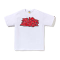 BAPE Asnka Kanji Graffiti Logo Tee White Red