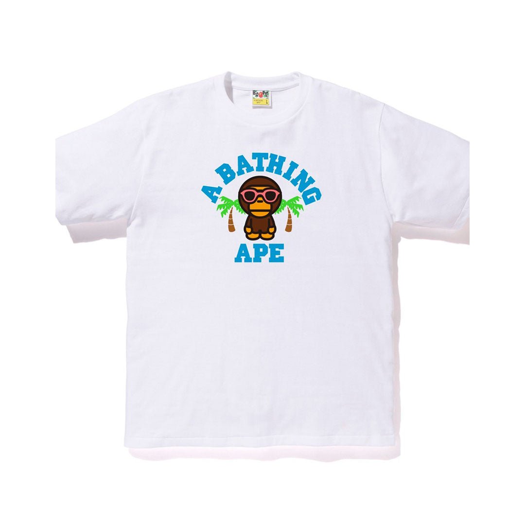 BAPE Baby Milo Summer College White Tee