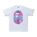 BAPE Check Big Ape Head Tee White/Purple