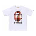 BAPE Check By Bathing Ape Tee White Navy