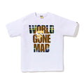 BAPE Check World Gone Mad White Tee