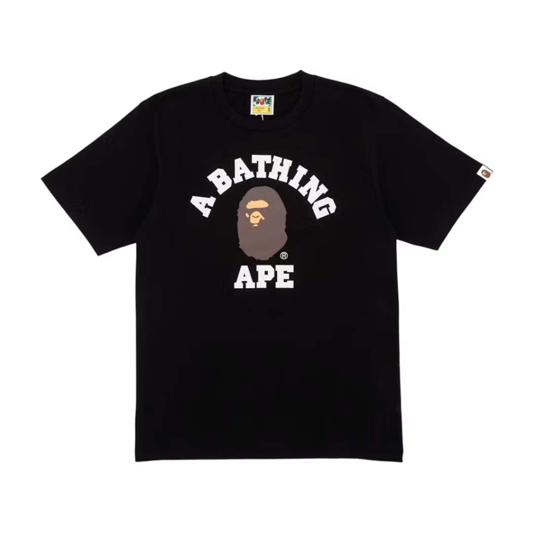 BAPE College Tee Black Brown Head