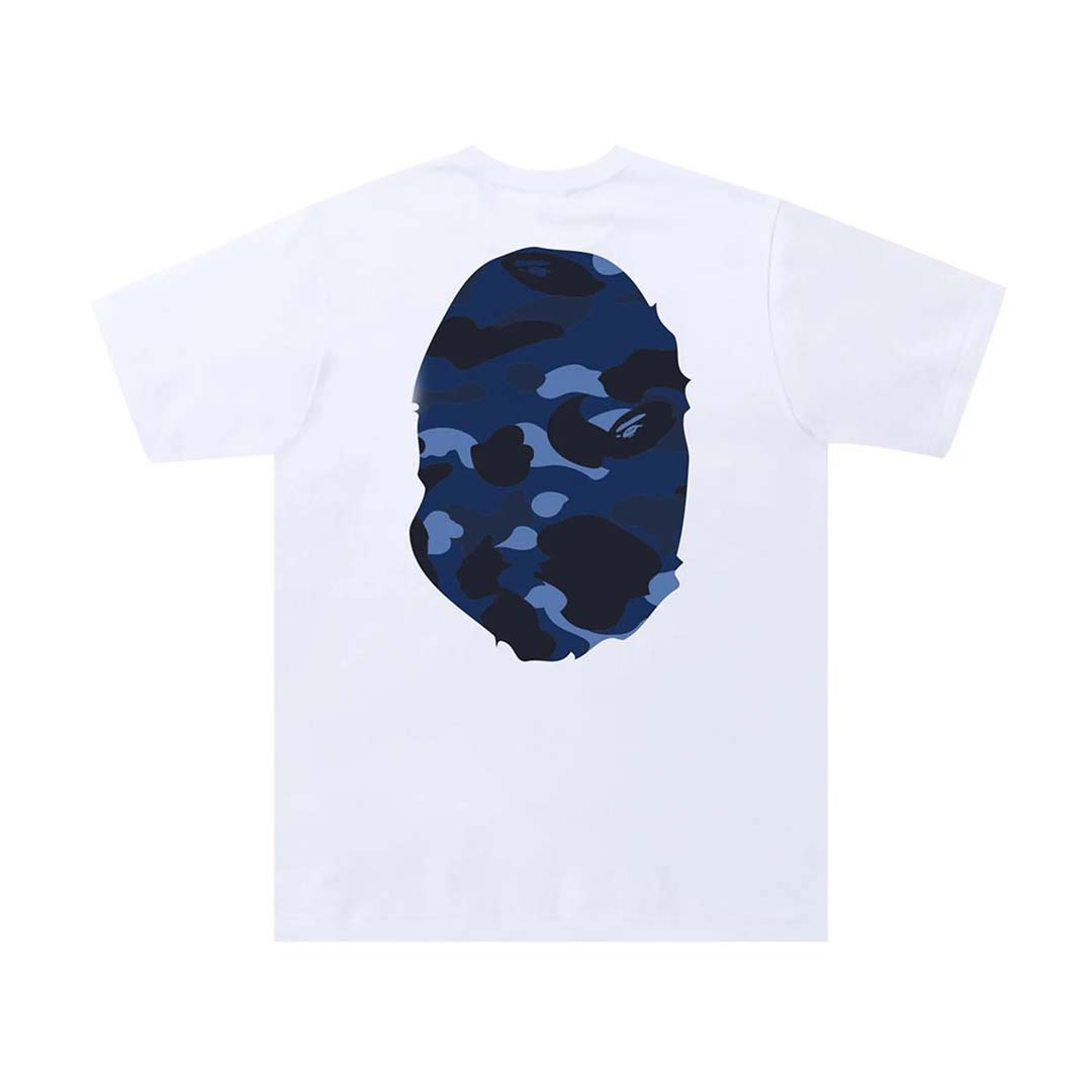 BAPE Color Camo Big Ape Head Tee 'White/Navy'