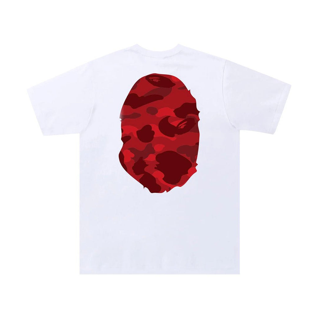 BAPE Color Camo Big Ape Head Tee 'White/Red'