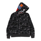 BAPE Color Camo Shark Full Zip Hoodie 'Grey/Black'