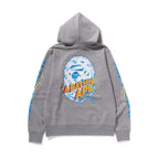 BAPE Moon Japan Ape Head Pullover Hoodie Grey