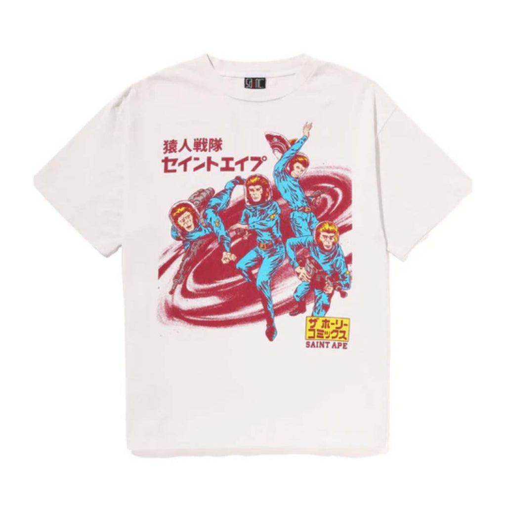 Bape Saint Michael Squadron Tee Vintage White