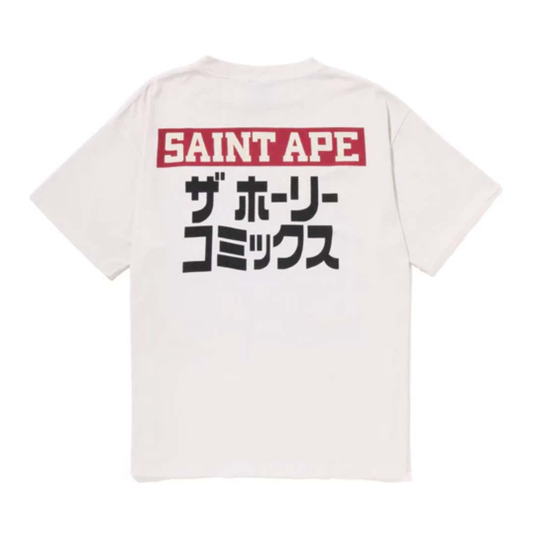 Bape Saint Michael Squadron Tee Vintage White
