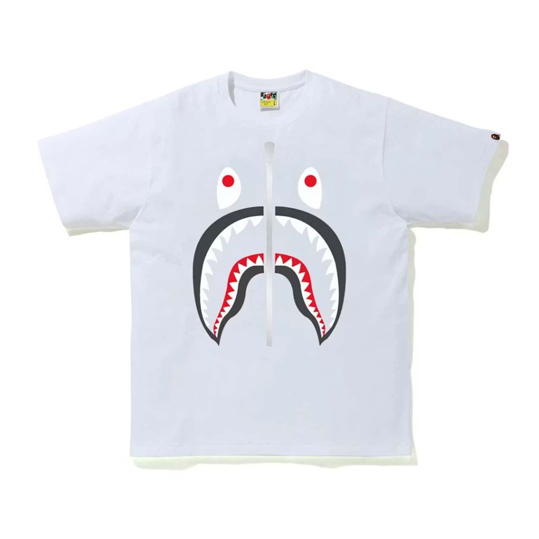 BAPE Shark Tee White Grey