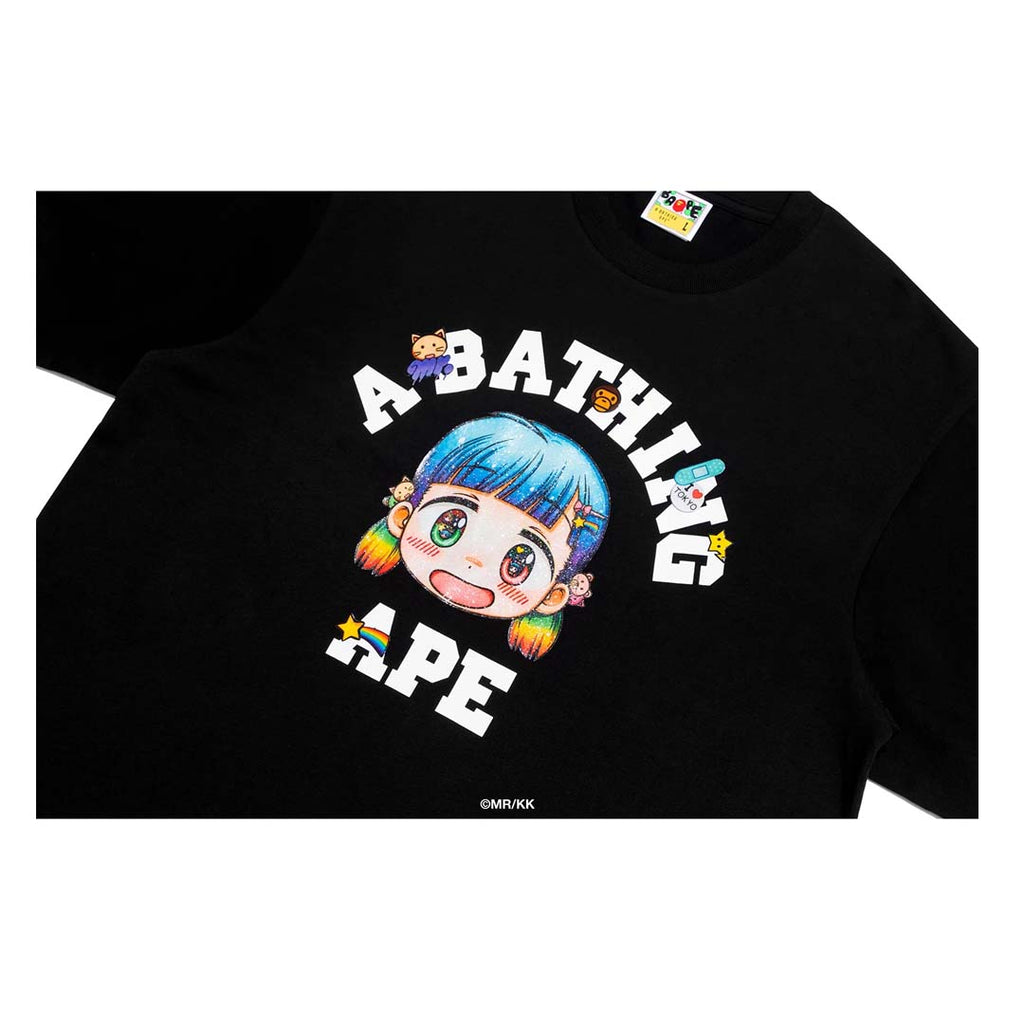 BAPE x Mr. College Tee Black