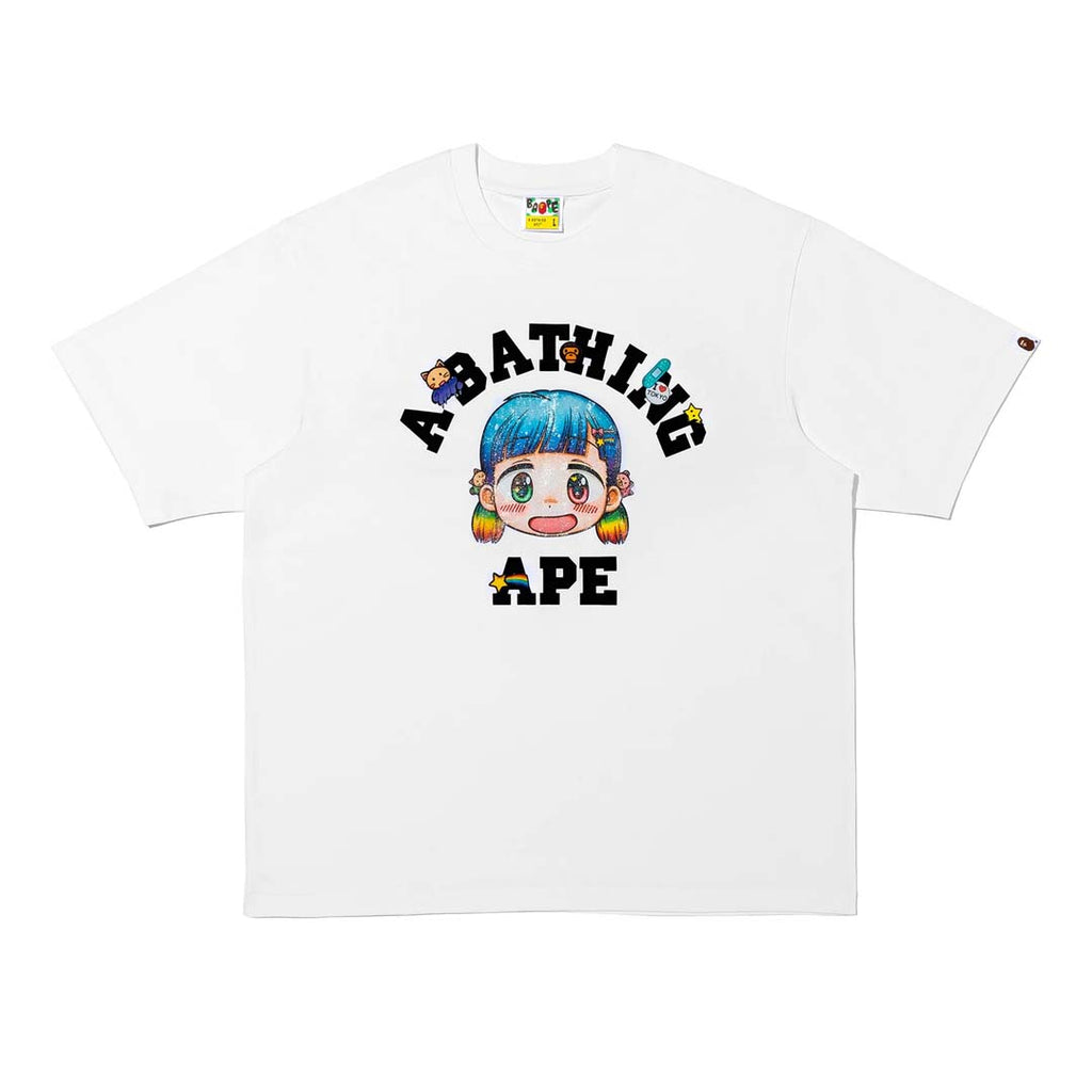 BAPE x Mr. College Tee White