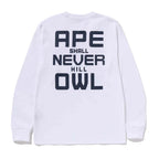 BAPE x OVO Collegiate Long Sleeve Tee White