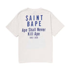 BAPE x Saint Mxxxxxx Skull Tee Vintage White
