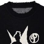 Oversized Knit Graphic Sweater