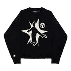 Oversized Knit Graphic Sweater
