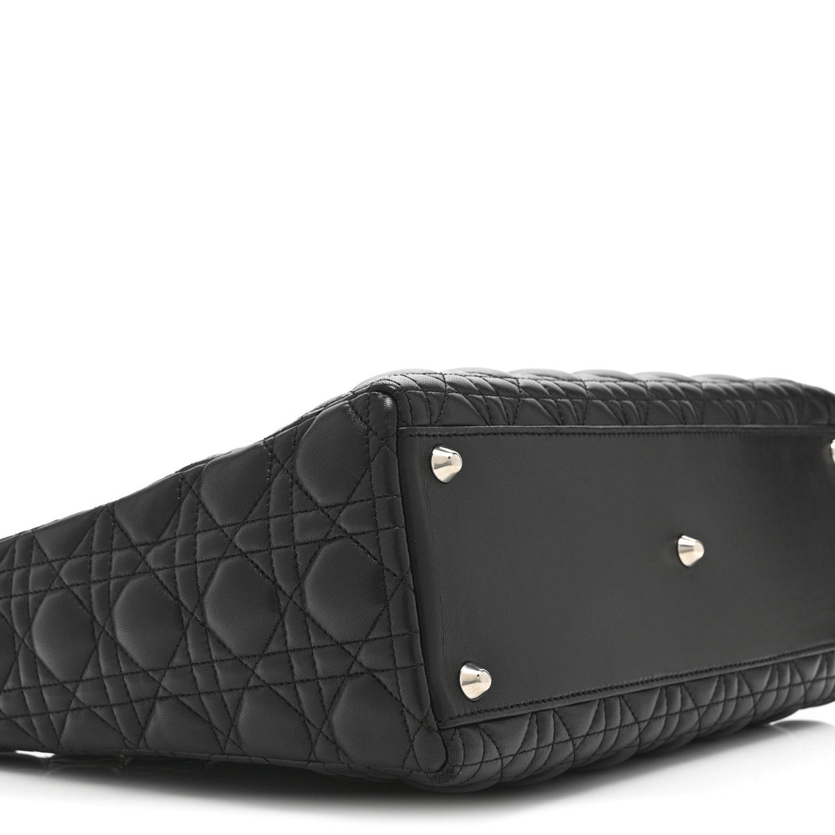 Lambskin Cannage Large Lady Dior Black