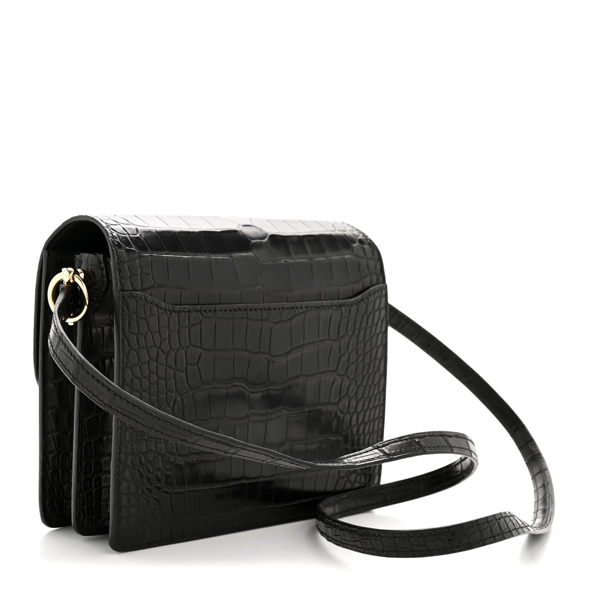 Matte Alligator Mini Sac Roulis Black