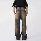 Distressed Baggy Wide Leg Jeans