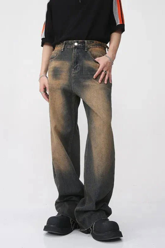 Distressed Baggy Wide Leg Jeans
