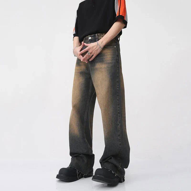 Distressed Baggy Wide Leg Jeans