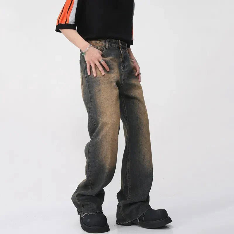 Distressed Baggy Wide Leg Jeans